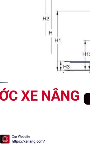 Bảng kích thước các loại xe nâng thông dụng hiện nay