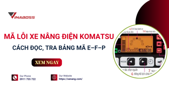 Hướng dẫn chi tiết mã lỗi xe nâng điện Komatsu từ A–Z
