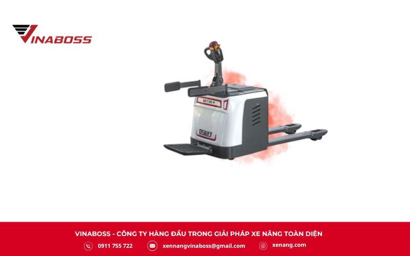 Model QET20P là xe nâng điện thấp với bệ đứng lái