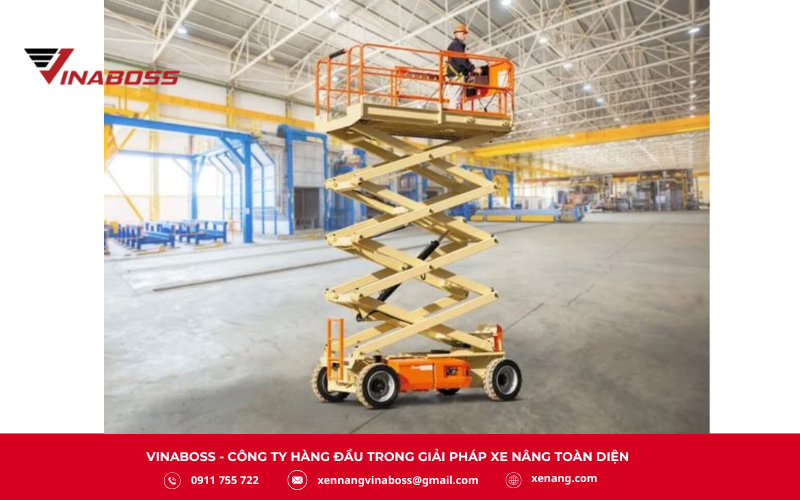 Bộ phận sàn nâng là nơi trực tiếp chịu tải và đảm bảo an toàn cho người làm việc trên cao