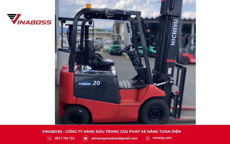 Xe nâng NICHIYU FB18PN-70B-450SF là xe nâng điện ngồi lái 4 bánh Nhật Bản