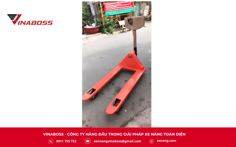 Xe nâng tay thấp Ichimens XTN 680-1150 càng nâng rộng 680mm đáp ứng nhiều loại pallet