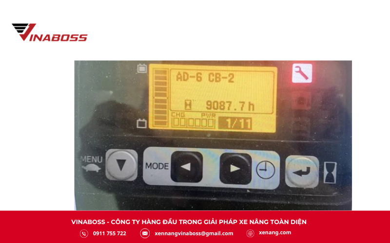 bảng mã lỗi hiển thị trên xe nâng Toyota