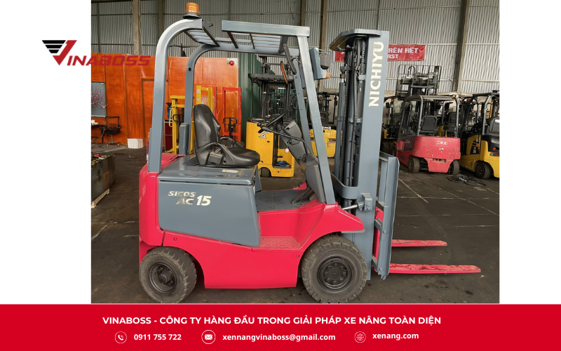 Xe nâng điện ngồi lái NICHIYU FB15PN-77B-450SF sở hữu nhiều tính năng nổi bật,