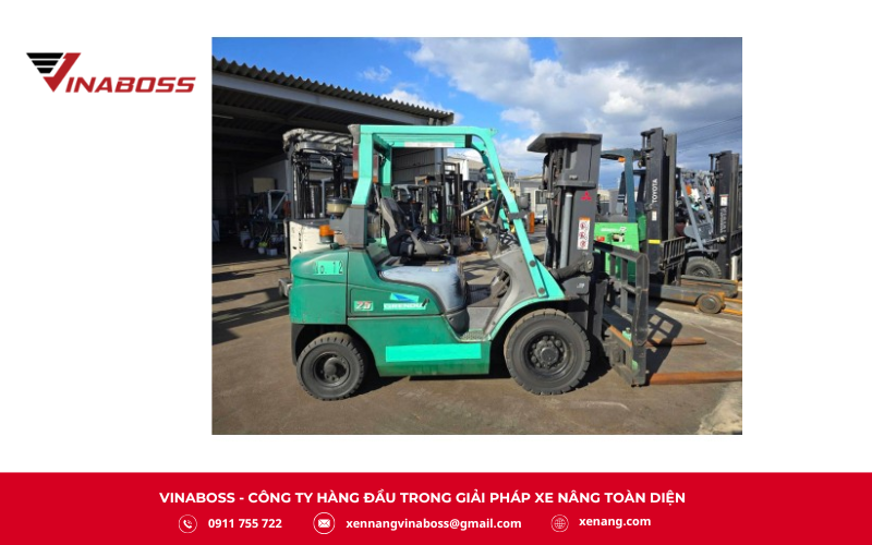 Xe nâng Mitsubishi Forklift 2.5 tấn là lựa chọn lý tưởng cho doanh nghiệp vừa và nhỏ, nhà máy