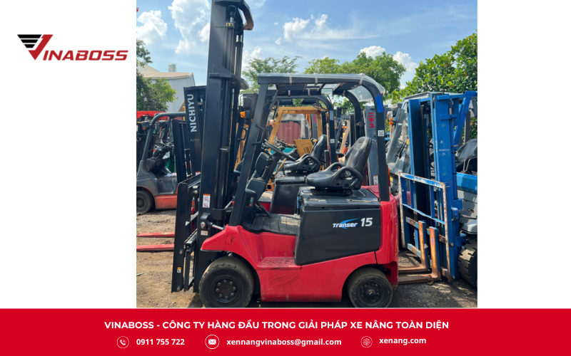 Xe nâng NICHIYU FB18PN-70B-450SF nổi bật với thiết kế ngồi lái thoải mái, vận hành êm ái