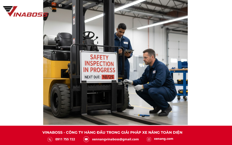 Kiểm định xe nâng người là quá trình kiểm tra, đánh giá toàn diện tình trạng kỹ thuật của thiết bị