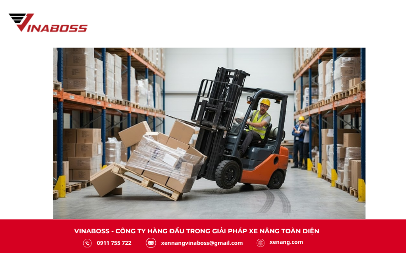 Mất lái là tình huống nguy hiểm xảy ra khi người điều khiển không kiểm soát được hướng di chuyển của xe nâng