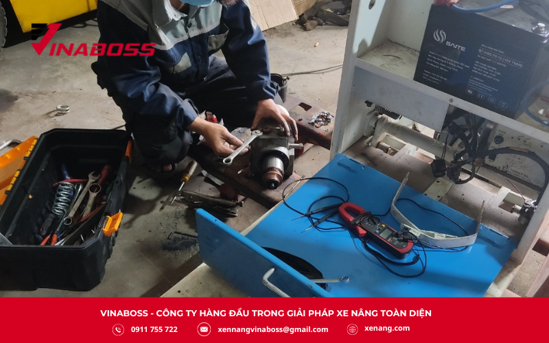 Quy trình kiểm tra và sửa chữa xe nâng BYD tại Vinaboss.