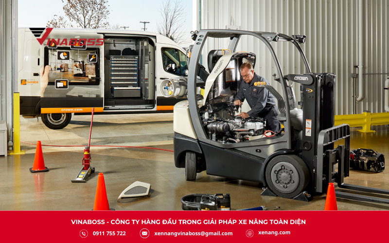 Sửa xe nâng tại Tiền Giang đòi hỏi hỗ trợ nhanh do đặc thù kho bãi liên tục