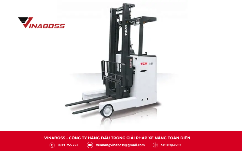 Xe nâng điện TCM vận hành thử sau khắc phục để đánh giá độ ổn định