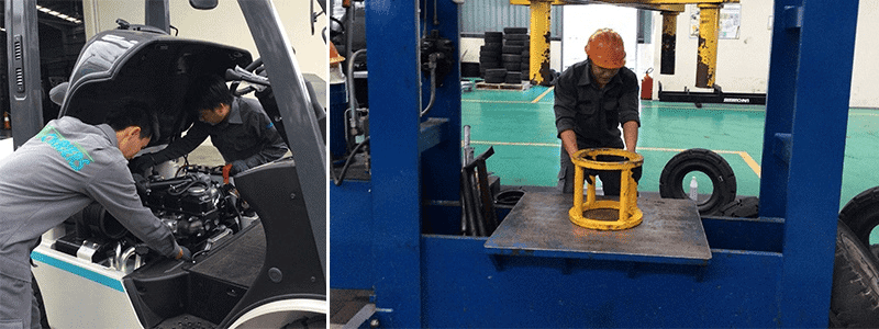 Sửa chữa hệ thống điều chỉnh tay cầm xe nâng